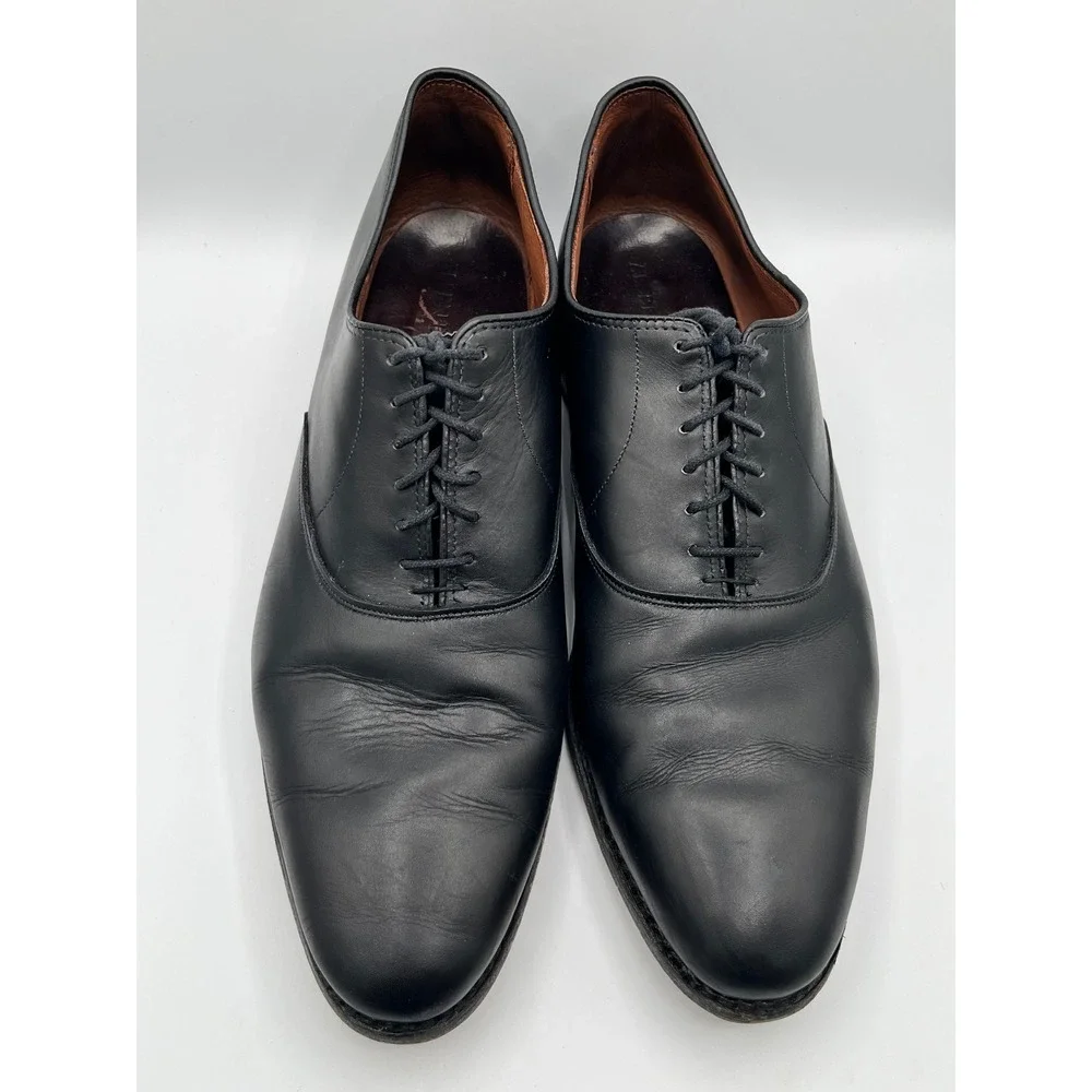Allen Edmonds Carlyle Men Black Leather Plain Toe Oxford Dress Shoes 8830 Sz 13D